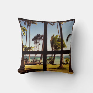 Tropical Fiji Beach Scene tpcnm Cushion