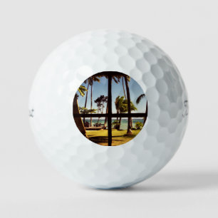 Tropical Fiji Beach Scene tpv1 gbcnm Golf Balls