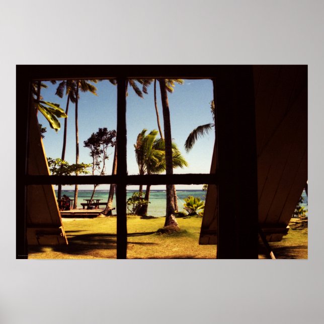 Tropical Fiji Beach Scene wapm Poster (Front)