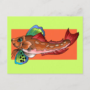 Tropical Fish 1 Popular Cool Retro Fish Postcard