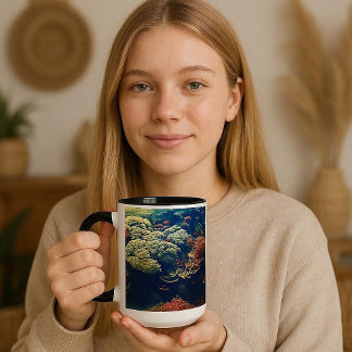 Tropical Fish and Colourful Coral Reef Mug for Dad