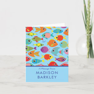 Tropical Fish Aquarium Cute Kid's Stationary Cards