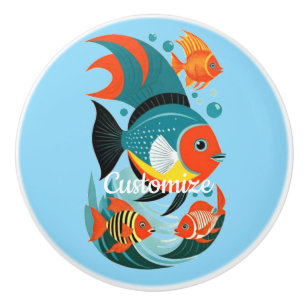 Tropical Fish Assortment Thunder_Cove Ceramic Knob