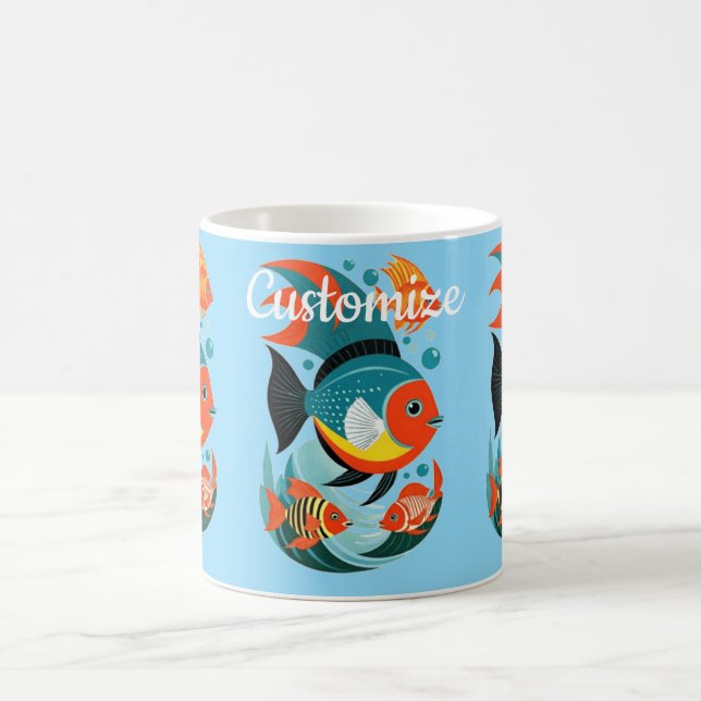 Tropical Fish Assortment Thunder_Cove Coffee Mug (Center)