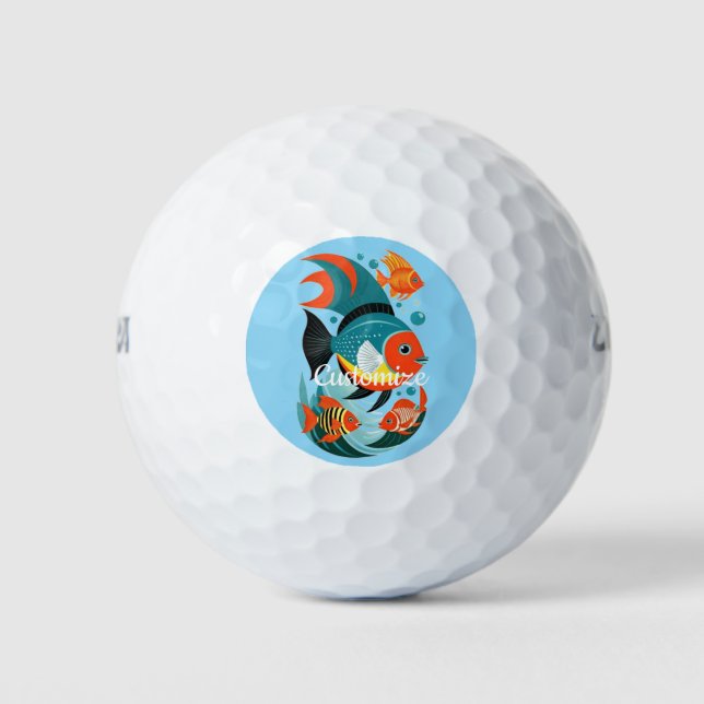 Tropical Fish Assortment Thunder_Cove Golf Balls (Front)