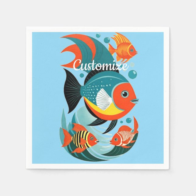 Tropical Fish Assortment Thunder_Cove Napkin (Front)