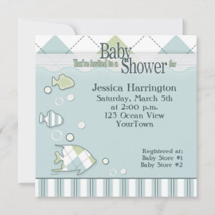 Tropical Fish Baby Shower Invitation