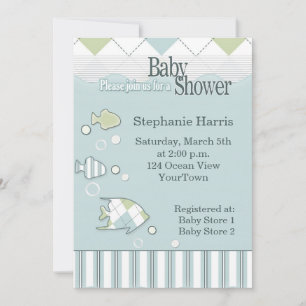 Tropical Fish Baby Shower Invitation #2