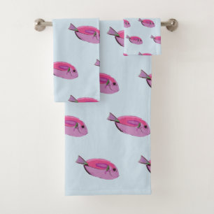 Tropical Fish  Bathroom Towel Set