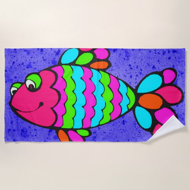 Tropical Fish Beach Towel (Front)