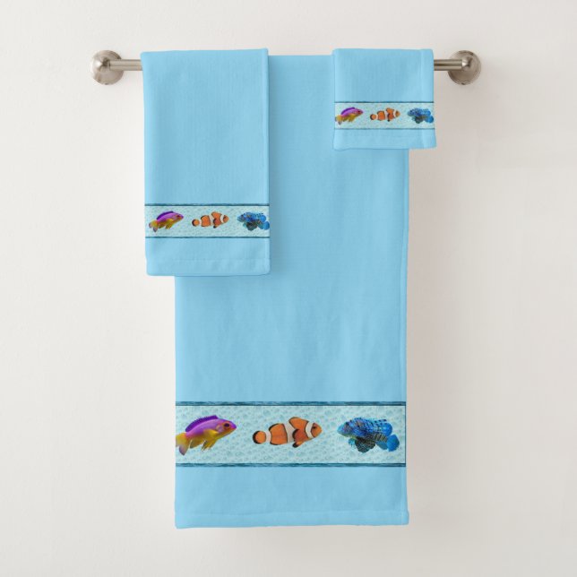 Tropical Fish (Bridget Collection)  Bath Towel Set (Insitu)