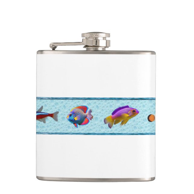 Tropical Fish (Bridget Collection)  Hip Flask (Front)