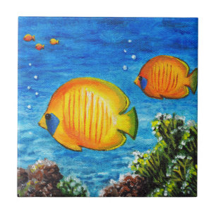 Tropical Fish Ceramic Tile