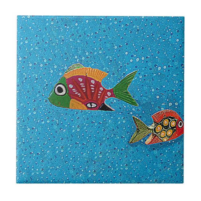 Tropical Fish Ceramic Tile (Front)