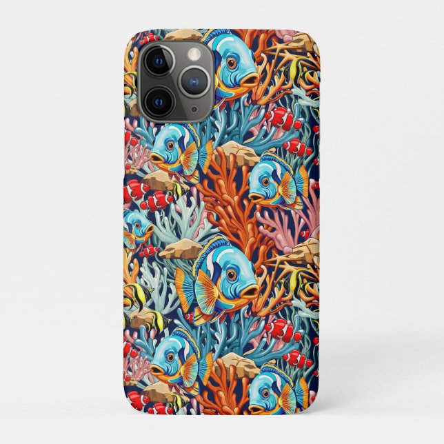 Tropical Fish Colorful Summer Vibes Case-Mate iPhone Case (Back)
