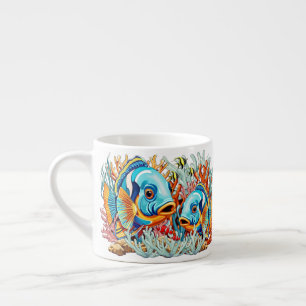 Tropical Fish Colorful Summer Vibes Espresso Cup