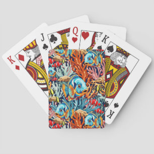 Tropical Fish Colorful Summer Vibes Playing Cards