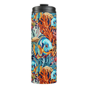 Tropical Fish Colorful Summer Vibes Thermal Tumbler