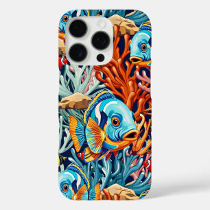 Tropical Fish Colourful Summer Vibes iPhone 16 Pro Case