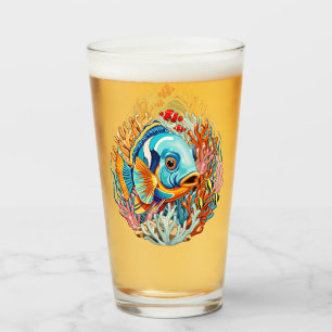 Tropical Fish Colourful Summer Vibes Glass