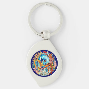 Tropical Fish Colourful Summer Vibes Key Ring