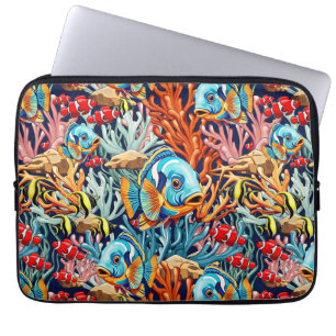 Tropical Fish Colourful Summer Vibes Laptop Sleeve