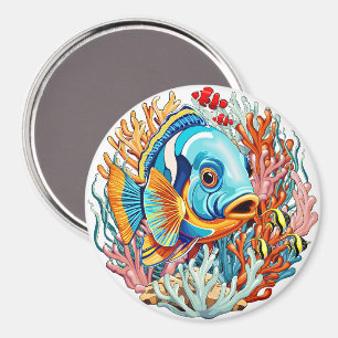 Tropical Fish Colourful Summer Vibes Magnet