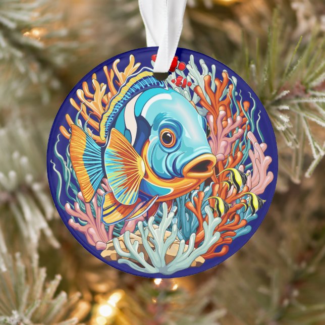 Tropical Fish Colourful Summer Vibes Ornament (Tree)