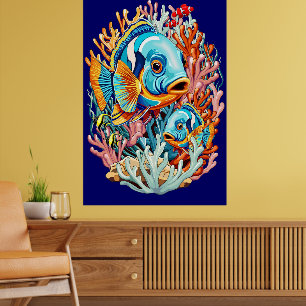 Tropical Fish Colourful Summer Vibes Poster