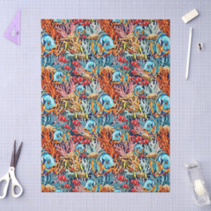 Tropical Fish Colourful Summer Vibes Tissue Paper