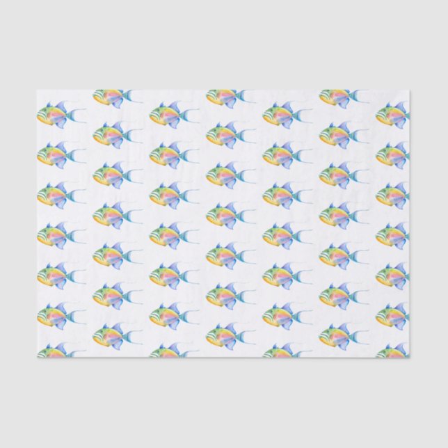 Tropical Fish Decorative Tissue Paper Pattern (Front)
