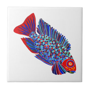 Tropical fish design decorative tile
