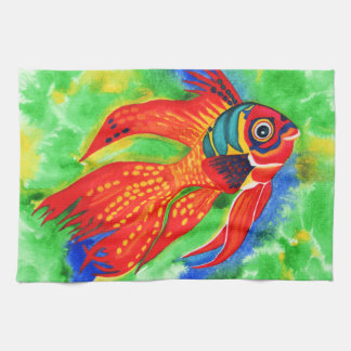 Tropical Fish design kitchen/hand towel