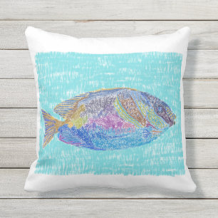 Tropical fish design pillow