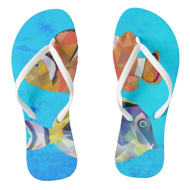 Tropical fish flip flops (Footbed)