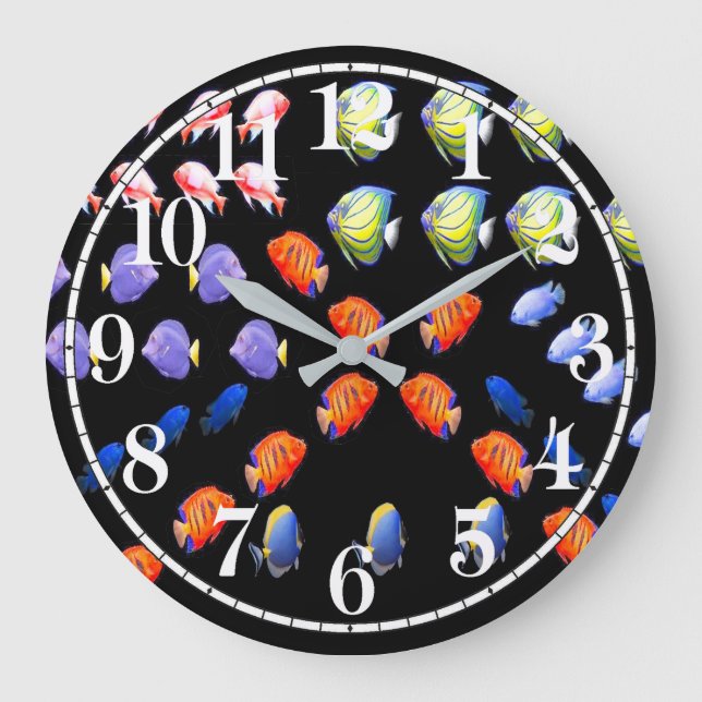 Tropical fish image for Acrylic Wall Clock (Front)