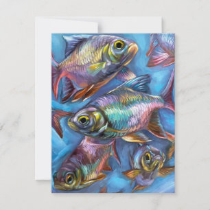 Tropical Fish In Acrylics Holiday Card