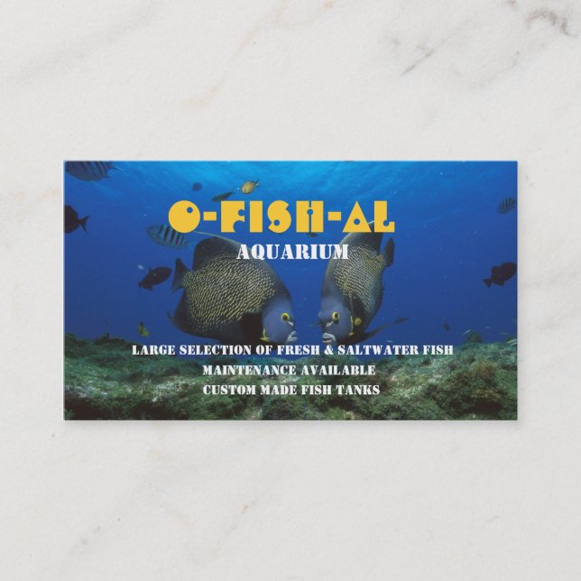 Tropical Fish l Aquarium-Related Business Card (Front)