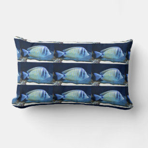 Tropical fish lumbar cushion