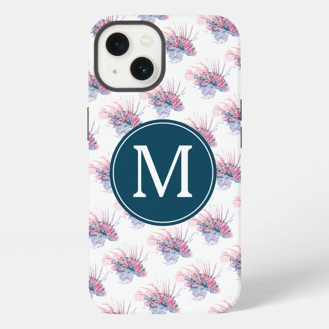 Tropical Fish Monogram Beachy Phone Case (Back)