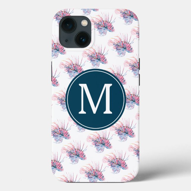 Tropical Fish Monogram Beachy Phone Case (Back)