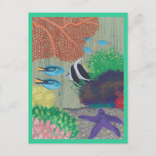 Tropical Fish Party Invitation Postcards