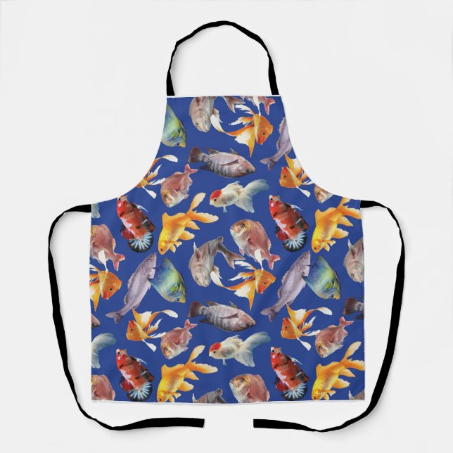 Tropical fish pattern apron (Front)