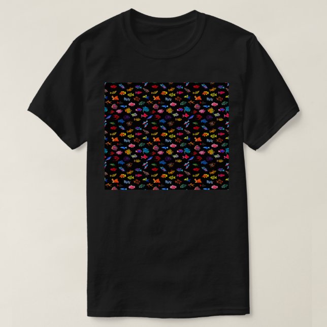 Tropical Fish Pattern smaller T-Shirt (Design Front)