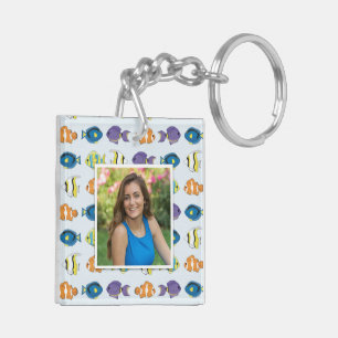 Tropical Fish Photo Square (double-sided) Keychain