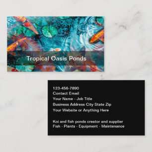 Tropical Fish Ponds And Gardens  Business Card