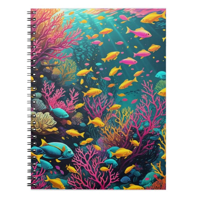 Tropical fish pop art notebook (Front)