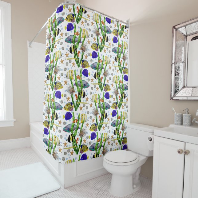 Tropical Fish Shower Curtain (In Situ)