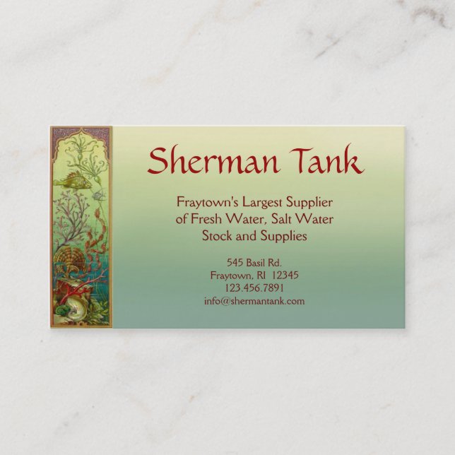 Tropical Fish & Supplies Business Card (Front)