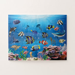 Tropical Fish swimming Seabed Jigsaw Puzzle